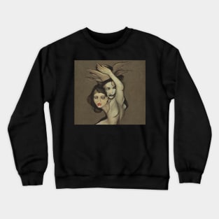 Mysterious creepy siamese twins Crewneck Sweatshirt